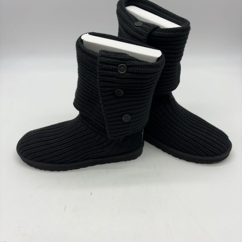 UGG Black Knit Mid-Calf Winter Boots